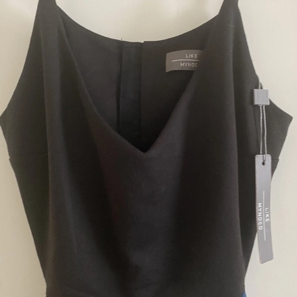 Like Mynded Blue Geometric Women's Partially Backless Maxi Dress Size S NWT - Picture 5 of 14